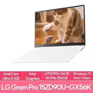 LG전자 그램15 15ZD90U-GX56K Ultra5 325 16G 256G WIN11 팬서레이크 사무용 업무용 AI노트북 EU