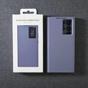 S24 + 삼성 갤럭시  플러스 창보기 용 스마트 S-뷰 지갑 플립 커버  응답 통화 가죽 케이스