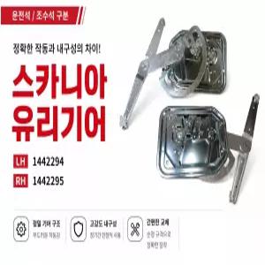 대성부품 스카니아 유리기어 창문 1442294 1442295 운전석 조수석 윈도우기어 트럭부품 화물차 카고 덤프 추레라 수입트럭 스카니아부품 창문수리 부속품