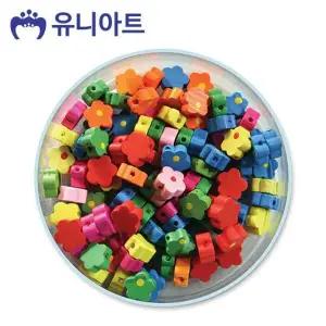 [셀러허브]유니아트 5000통 (모양비즈 39번) 나무비즈 (꽃-소) (P0000CHF) (S11527567)