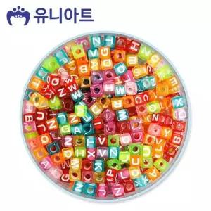 [셀러허브]유니아트 5000통 (모양비즈 62번) 투명알파벳비즈 (P0000FPN) (S11527583)