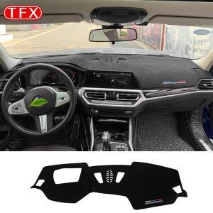 플란넬 대시 보드 커버 매트 BMW 호환 3 4 시리즈 G20 G21 F30 F31 F32 F33 F34 2012- 미끄럼 방지 패드 Da