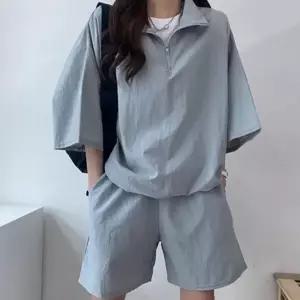 남녀공용 반팔 커플 상의 남성 남녀공용 아노락 상하 티셔츠 여성