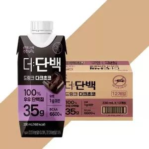 빙그레 더단백 드링크 다크초코 330ml 12팩 단백질음료