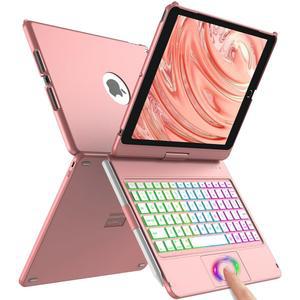 IPAD 9세대용 2021 360 슬림 컬러풀 10 키보드 AMZCAAS 케이스 백라이트