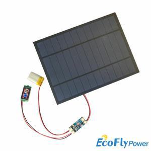 6V 3W 4.5W 10W 12V 태양광 패널 및 배터리 디스플레이가 있는 미니 충전기 DIY 키트 PH 2.0 케이블