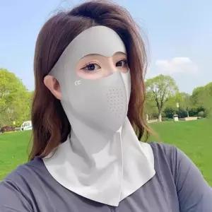 3D아이스실크   쿨링 운전 커버 골프 올페이스  하게 낚시 자외선으로부터 커버하는 등산