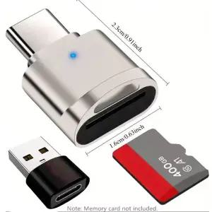 미니 타입-C USB 3.0 SD 마이크로 TF 카드 리더 메모리 삼성 화웨이 샤오미 호환 알루미늄 어댑터