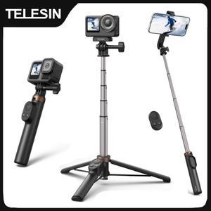 텔레신 무선 블루투스 셀카봉 삼각대 DJI 오즈모 액션 4 5pro 6 고프로 9 10 스마트폰용