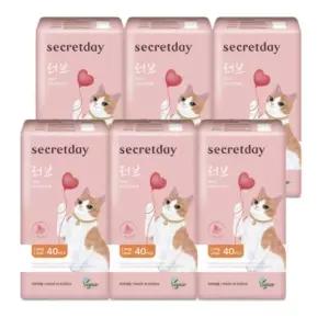 시크릿데이 러브플러스 생리대 롱라이너 40P x 6팩