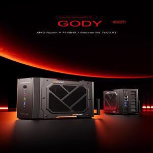 최신 AOOSTAR GODY 게이밍 미니 PC AMD R9 7940HX 2xDDR5 PCIE4.0 RX 7600XT 전용 데스크탑 컴퓨터 2x2.5G