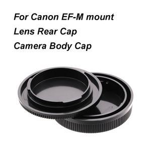 캐논 APS-C EOS EF-M EFM 렌즈 후면 캡 또는 카메라 바디 캡 또는 캡 세트 플라스틱 블랙 렌즈 캡 커버 뚜