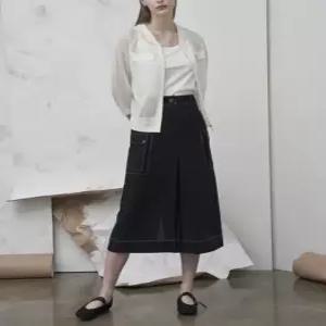 [올리비아로렌]올리비아로렌 배색 스티치 A라인 스커트 VOCDK5M4231 애플아울렛