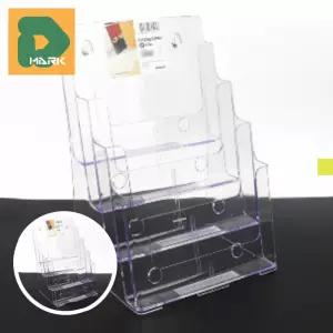 투명한 아크릴꽂이대 A4 4단 홀더 아크릴 정리대 수납함 사무용 전시용 브로슈어 리플렛 팜플렛 거치대