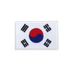 태극기패치 흰테두리 벨크로 군인 군대 약장 와펜