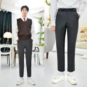 교복몰 (허리조절) 스판 차콜 교복바지(남자)