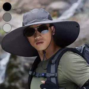 햇빛 차단 넓은 챙 벙거지 그늘막 사파리 모자/농사/밭일/자외선/햇볕/가리개/작업/농부/햇모자/긴챙/큰창