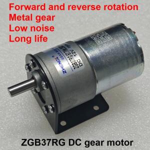 ZGB37RG DC 모터 12V 24V 기어 2.5RPM/5RPM/10RPM/50RPM/100RPM/150RPM/200RPM/300RPM/550RPM/1000RPM 중앙