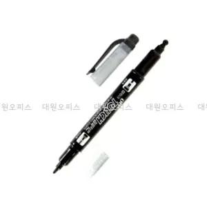 동아 원터치 양면 컴퓨터용 싸인펜 1타 -둥근닙