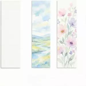DIY 교실 프로젝트용 수채화 종이 빈 북마크 50개 140파운드/300 GSM 7.8 x 1.9인치