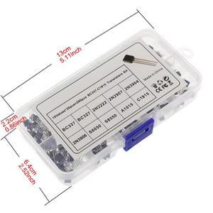 200Pcs 트랜지스터 키트 BC327 2N2222 2N2907 2N3904 S8050 A1015 C1815 PNP/NPN 10 값 TO-92 세트