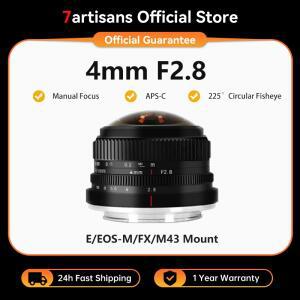 7artisans 4mm F2.8 225° 초광각 화각 APS-C 원형 어안 MF 프라임 렌즈 Para SONY호환호환 E A6400 ZVE10