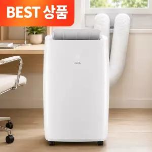 브리즈 듀얼덕트 이동식에어컨 실외기없는 이동형 작은방 아기방 창문형 NPA-DD9TJ 화이트