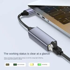 USB3.0 2.0 이더넷 어댑터 USB PC 인터넷 1000Mbps 네트워크 RJ45 Type-C 기가비트 2.5G To for Laptop/Tv