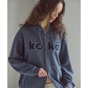 CPGN STUDIO [2-WAY] KOKO 아플리케 피그먼트 후드 집업 다크블루