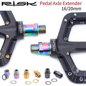 Risk RT109 티타늄 자전거 페달 익스텐더MTB 산악 라이트 가스켓 포함16mm20mm