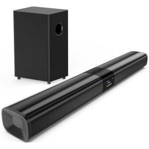 스마트 TV용 사이인 사운드바 5 25인치 서브우퍼 100W 24인치 광학 ARC AUX 및 블루투스 3 입력 기능 TV
