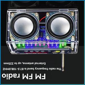 라디오 듀얼 채널 블루투스 스피커 앰프 생산 키트 FM 스펙트럼 전자 DIY 용접 회로-A76U