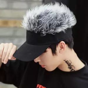 일체형 가발 캡모자 패션용품 파티 헤어스타일 선바이저 남성 가발 모자 여름 썬캡 골프