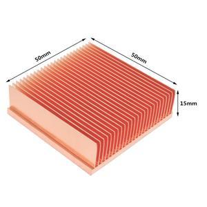 50x50x15mm 순수 구리 방열판, 스카이빙 핀 라디에이터 쿨러, 전자 칩 냉각용