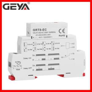 GEYA GRT8-EC 10A 이중 기능 타이머 릴레이 온 딜레이 또는 오프 AC220V AC380V ACDC24V-240V 타임 CE CB R