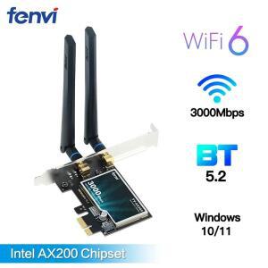블랙박스동글이 PCIE 와이파이 카드 듀얼 어댑터 블루투스 2974MBPS 윈도우 11AX PC 무선 5GHZ 802 데스크탑 10 WIFI6 밴드 AX200 4G