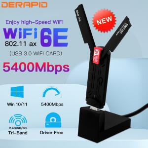 블랙박스동글이 WIFI6E AX5400 USB 부스터 드라이버용 4GHZ5GHZ6GHZ 무선 어댑터 안테나 WIN1011 WIFI PC노트북 고이득