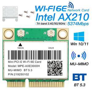 블랙박스동글이 트라이 밴드 5374MBPS AX210 미니 무선 6E BT 데스크탑노트북 WIFI 카드 WIN10 MPEAXE3000H PCIE AC7265 어댑터