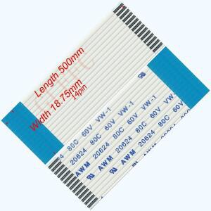 14핀 1.25피치 280mm-6500mm A OR B형 플렉시블 플랫 케이블 FFC awm 20624 ROHS (TTL LCD DVD 컴퓨터용)