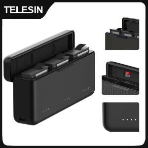 카메라후레쉬 OSMO ACTION 5PRO 슬롯 TELESIN 박스 휴대용 케이스 충전기 TF 배터리 충전 보관함 카드