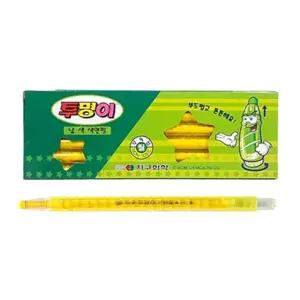 지구 투명이 낱색 색연필 채점펜 (노랑 12자루) UMX1+9OoQ