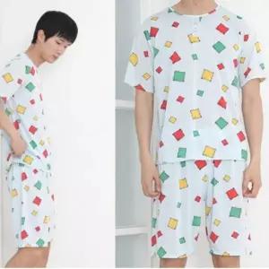 남성 쿨 냉감 아이스 잠옷 반팔 상하 세트 실내복 파자마 주니어 홈웨어