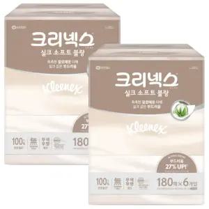 크리넥스 실크소프트 블랑 미용티슈 180매 12개