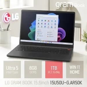 ⓒ LG전자 그램북 15U50U-G.AR50K 인텔 울트라5 8GB 1TB 윈도우11 / 15.6인치 대학생 가벼운 AI 사무용 인