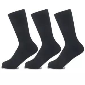 남성 가는 골지 빅사이즈 장목 양말 리치블랙 3켤레 280-330mm