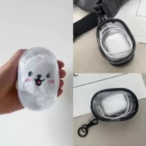 [패션] 투명파우치 투명다용도파우치 다 키링형 미니 PVC 립스틱 충전기