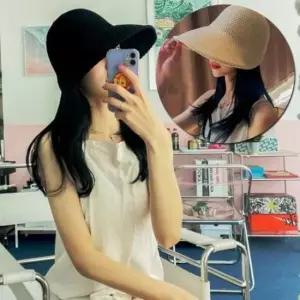 [패션] 창 창긴모자 썬캡 모자 왕골버킷햇 왕골 여름 시원한 밀짚모자