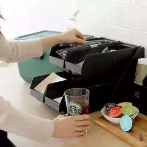 매장 무인카페 오피스 냅킨 빨대 4단 cafe 디스펜서 4단 빨대보관 매장 모던주방용품