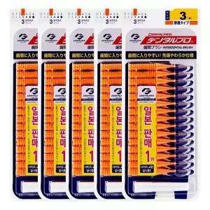 덴탈프로 치간칫솔 3단계 15개입 S(1.0mm) X 5개