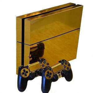 플레이스테이션 4 PS4 콘솔+컨트롤러용 HONBAY 골드 데칼 스킨 스티커 글로시